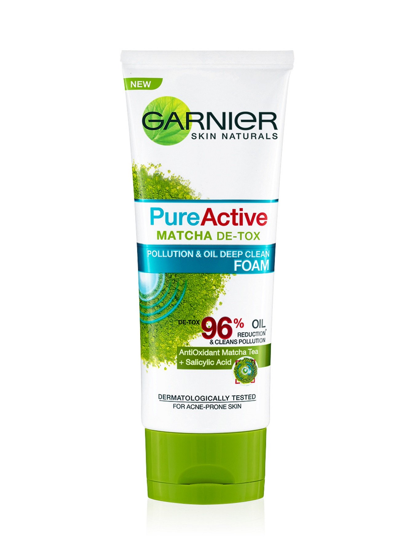 Garnier Pure Active Matcha DeTox Pollution Oil Deep Clean Foam 100ml
